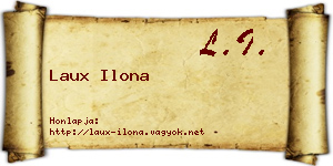 Laux Ilona névjegykártya
